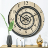 Designart 'Analog Wall Time Spiral ' Modern Wood Wall Clock