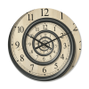 Designart 'Analog Wall Time Spiral ' Modern Wood Wall Clock