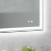 48×36 inch LED-Lit bathroom mirror, wall mounted anti-fog memory Adjustable Brightness front and back light Rectangular Vanity mirror