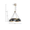 4-Light Metal Shade Chandelier