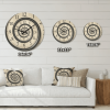 Designart 'Analog Wall Time Spiral ' Modern Wood Wall Clock