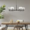 6-Light Chandelier with Bowl Shaped Glass Shades