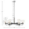 6-Light Chandelier with Bowl Shaped Glass Shades