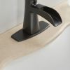 Waterfall Single Hole Single-Handle Low-Arc Bathroom Sink Faucet With Pop-up Drain Assembly In Oil Rubbed Bronze