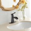 Waterfall Single Hole Single-Handle Low-Arc Bathroom Sink Faucet With Pop-up Drain Assembly In Oil Rubbed Bronze