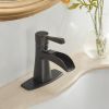 Waterfall Single Hole Single-Handle Low-Arc Bathroom Sink Faucet With Pop-up Drain Assembly In Oil Rubbed Bronze