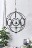4 - Light Metal Chandelier, Hanging Light Fixture with Adjustable Chain for Kitchen Dining Room Foyer Entryway, Bulb Not Included