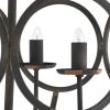 4 - Light Metal Chandelier, Hanging Light Fixture with Adjustable Chain for Kitchen Dining Room Foyer Entryway, Bulb Not Included
