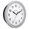 Westclox 9.75" Silver Analog QA Wall Clock with Classic Design and Hidden Storage