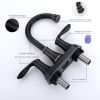 2-Handle 4-Inch Oil Rubbed Bronze Bathroom Faucet, Bathroom Vanity Sink Faucets with Pop-up Drain and Supply Hoses