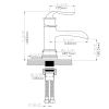 Black Waterfall Bathroom Faucet Single Handle Deck Plate,Bathroom Faucet Single Hole with Pop Up Drainer