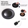 Bathroom Faucet Matt Black with Pop-up Drain & Supply Hoses 2-Handle 360 Degree High Arc Swivel Spout Centerset 6 Inch Vanity Sink Faucet 4011B-MB