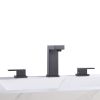 Widespread 3 Hole Bathroom Faucet,2 Handles 8 Inch Bathroom Faucets for Sink 3 Hole, Modern Bathroom Vanity Sink Faucet