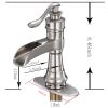 Waterfall Single Hole Single-Handle Low-Arc Bathroom Faucet With Pop-up Drain Assembly in Brushed Nickel