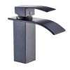 Waterfall showerhead bathroom faucet, single handle bathroom sink faucet