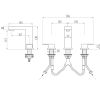 Widespread 3 Hole Bathroom Faucet,2 Handles 8 Inch Bathroom Faucets for Sink 3 Hole, Modern Bathroom Vanity Sink Faucet