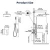 Shower System Shower Faucet Combo Set Wall Mounted with 10" Rainfall Shower Head and handheld shower faucet, Chrome Finish with Brass Valve Rough-In