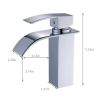 Waterfall showerhead bathroom faucet, single handle bathroom sink faucet