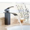 Waterfall showerhead bathroom faucet, single handle bathroom sink faucet
