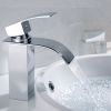 Waterfall showerhead bathroom faucet, single handle bathroom sink faucet