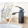 Waterfall showerhead bathroom faucet, single handle bathroom sink faucet