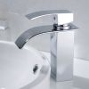 Waterfall showerhead bathroom faucet, single handle bathroom sink faucet