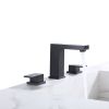 Widespread 3 Hole Bathroom Faucet,2 Handles 8 Inch Bathroom Faucets for Sink 3 Hole, Modern Bathroom Vanity Sink Faucet