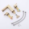 Widespread 3 Hole Bathroom Faucet,2 Handles 8 Inch Bathroom Faucets for Sink 3 Hole, Modern Bathroom Vanity Sink Faucet